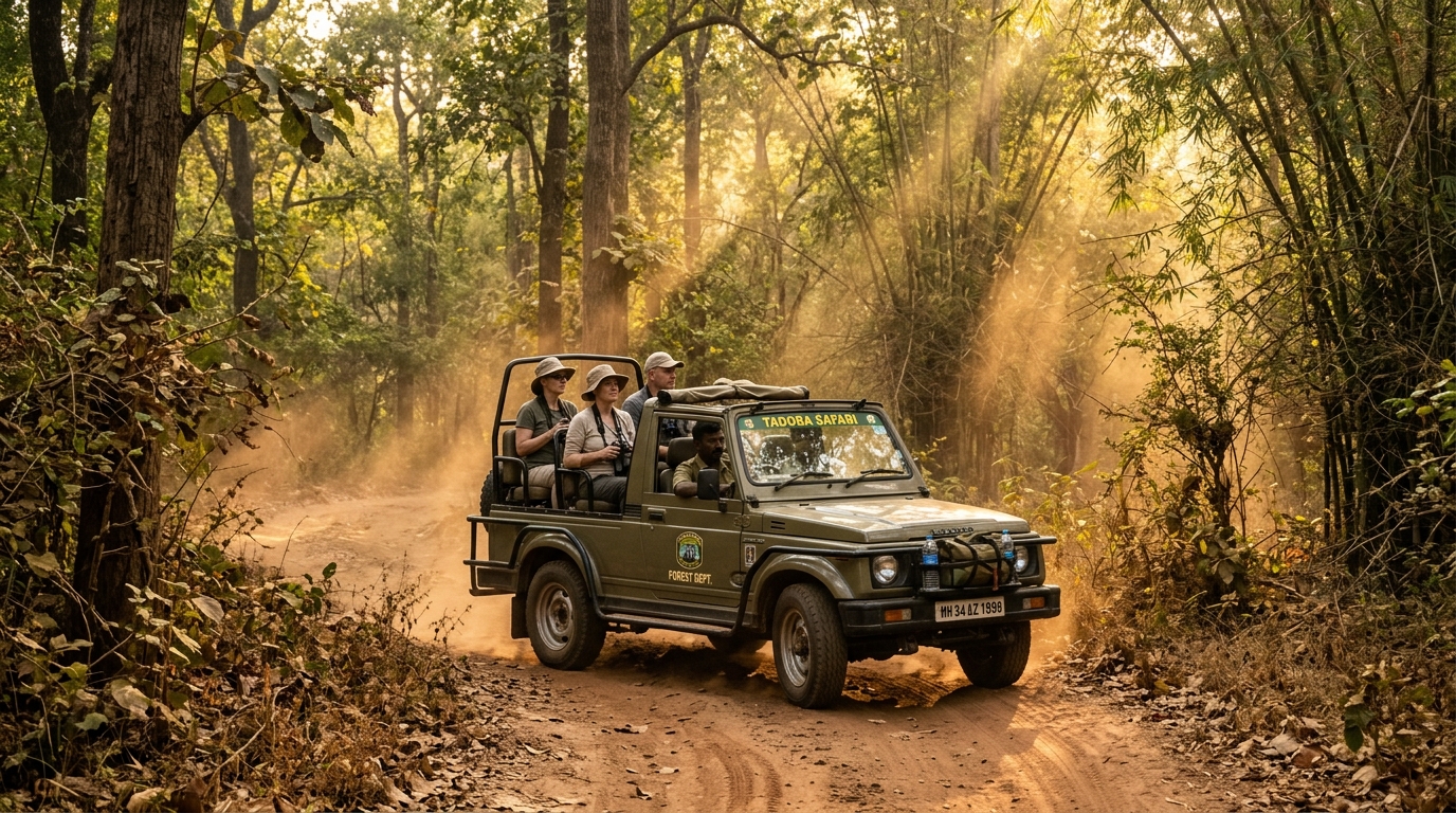 Open 4x4 Maruti Gypsy Safari in Tadoba National Park