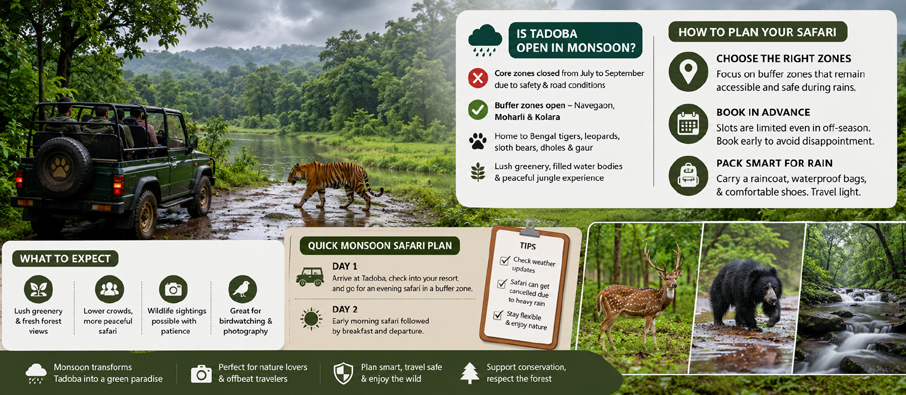 Is Tadoba Open in Monsoon? How to Plan the Safari